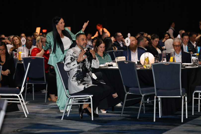 Laura Cowell at a formal leadership event